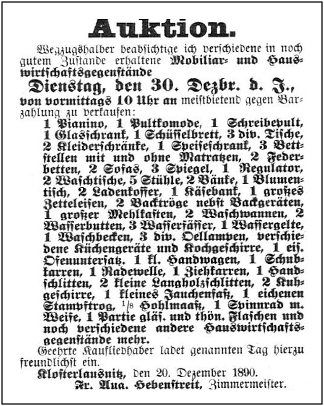 1890-11-30 Kl Auktion